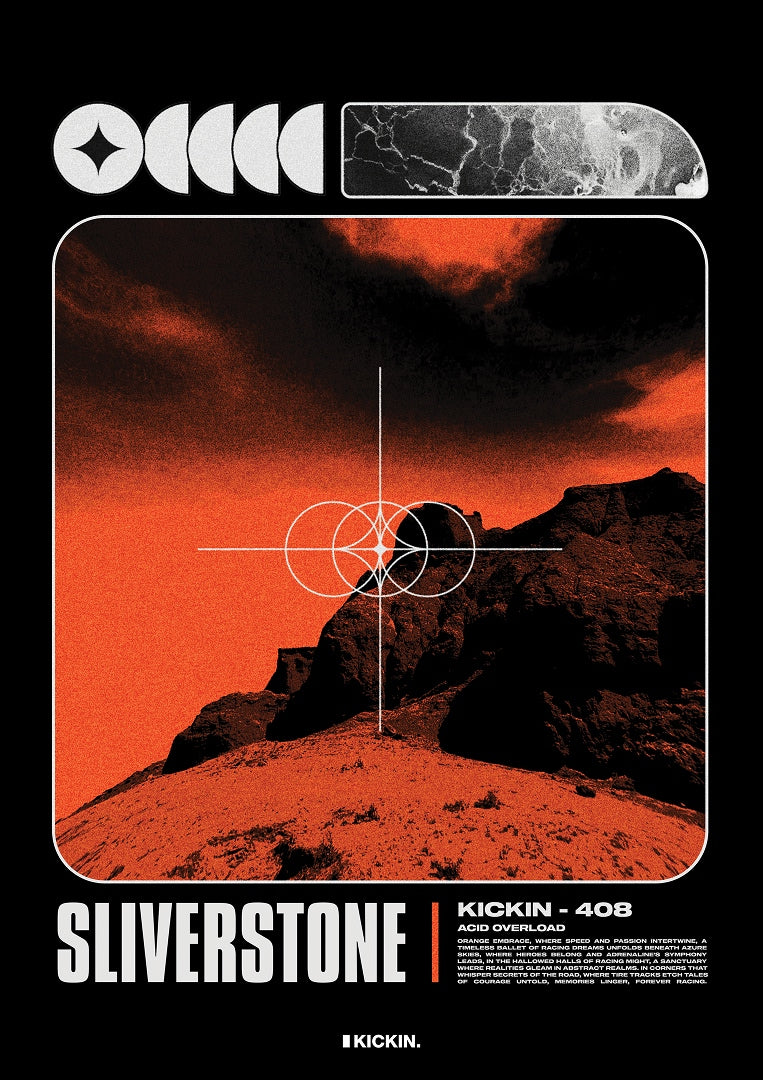 Flat artwork — Silverstone by Kickin, the print on its own